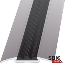 ПО-42 алюминиевый порог противоскользящий с черной резиновой  вставкой